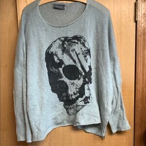 Gray Skull Sweater